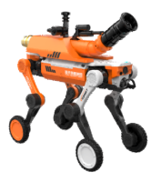 Assisting Firefighting Wheeled Robot Dog water cannon fire extinguishing robot